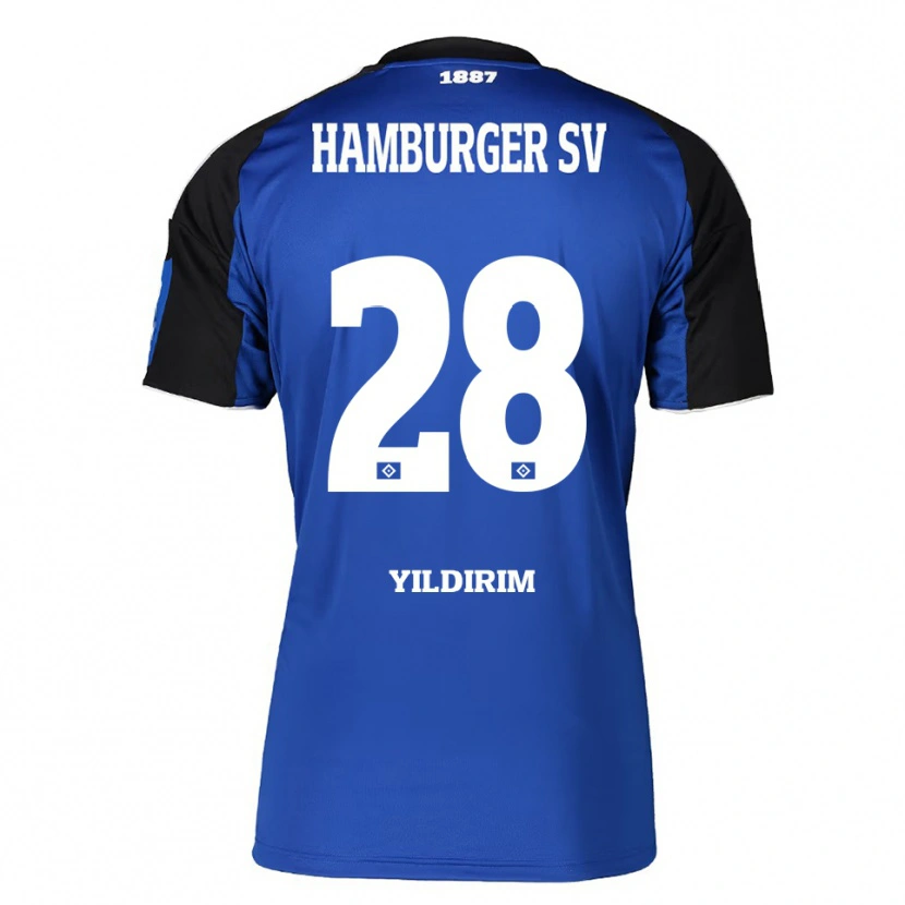 Danxen Kvinder Mehmet Yildirim #28 Blå Sort Udebane Spillertrøjer 2025/26 Trøje T-Shirt