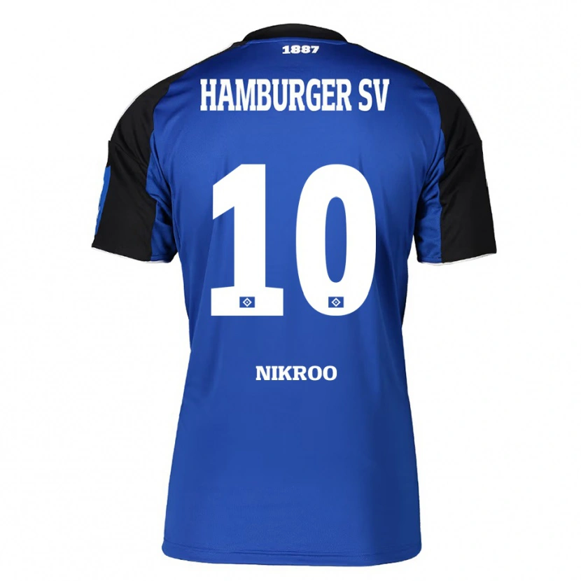 Danxen Kvinder Sepehr Nikroo #10 Blå Sort Udebane Spillertrøjer 2025/26 Trøje T-Shirt