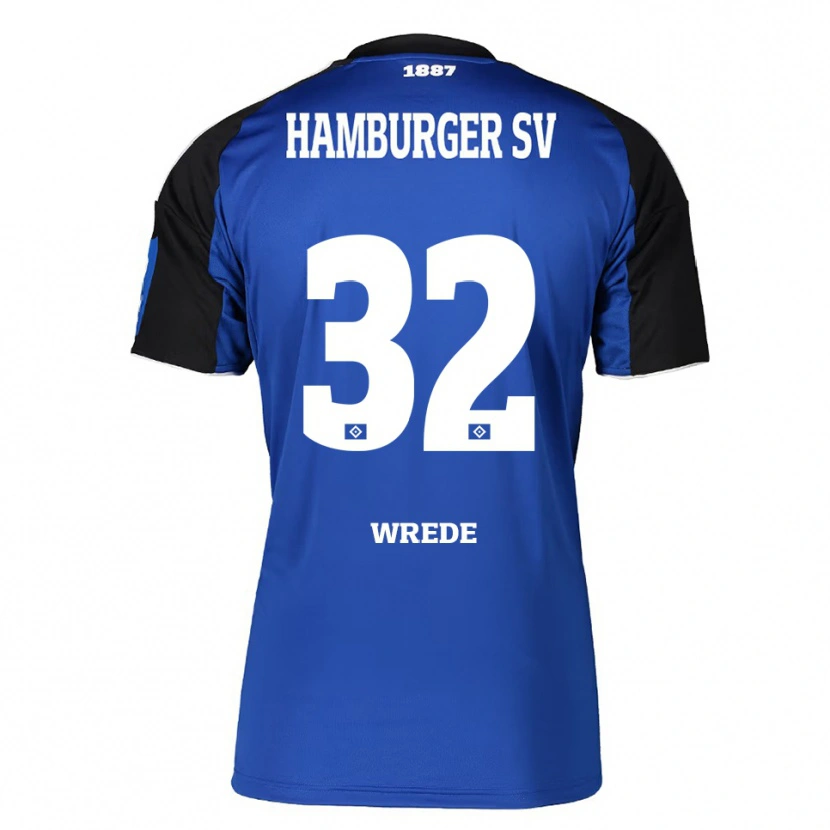 Danxen Kvinder Lotta Wrede #32 Blå Sort Udebane Spillertrøjer 2025/26 Trøje T-Shirt
