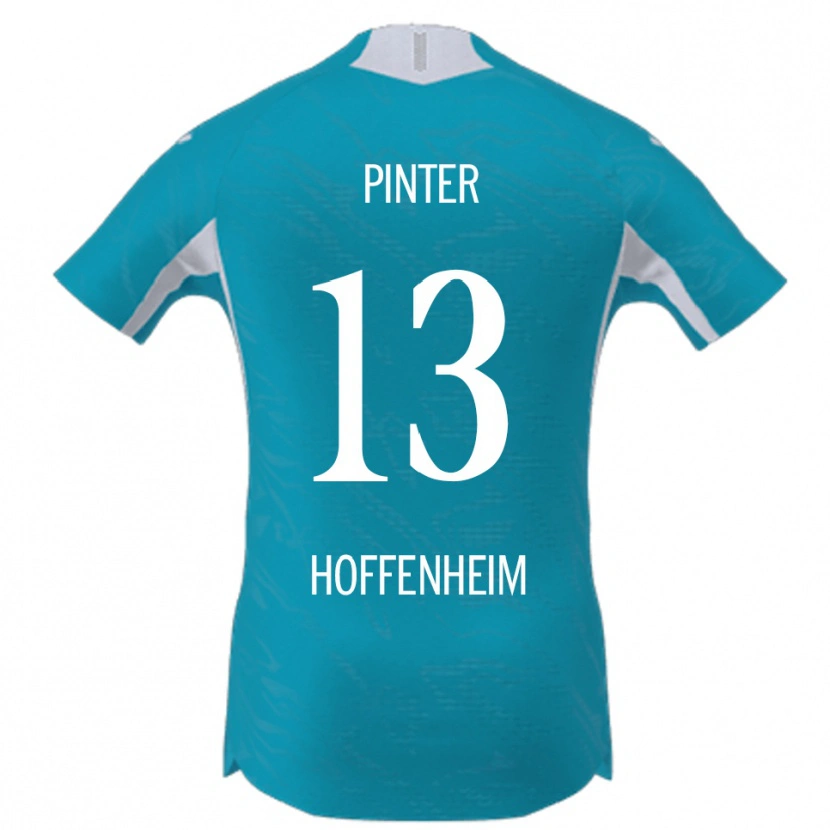 Danxen Kvinder Valentein Pinter #13 Lyseblå Udebane Spillertrøjer 2025/26 Trøje T-Shirt