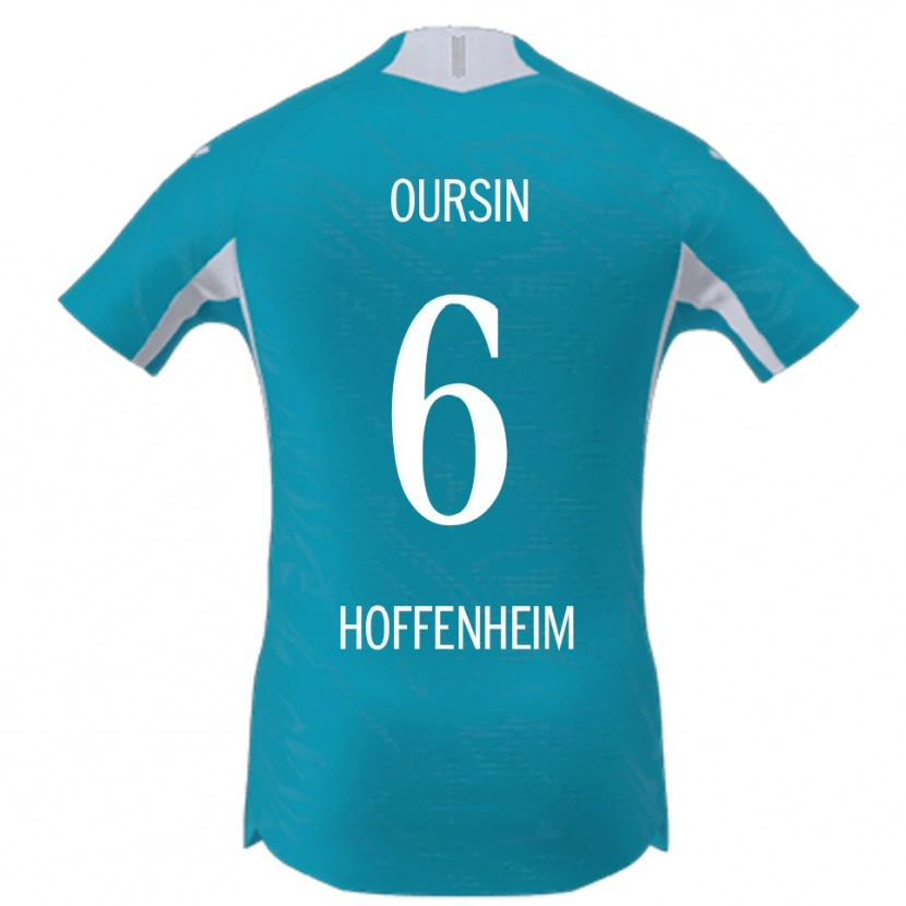 Danxen Kvinder Fredrik Oursin #6 Lyseblå Udebane Spillertrøjer 2025/26 Trøje T-Shirt