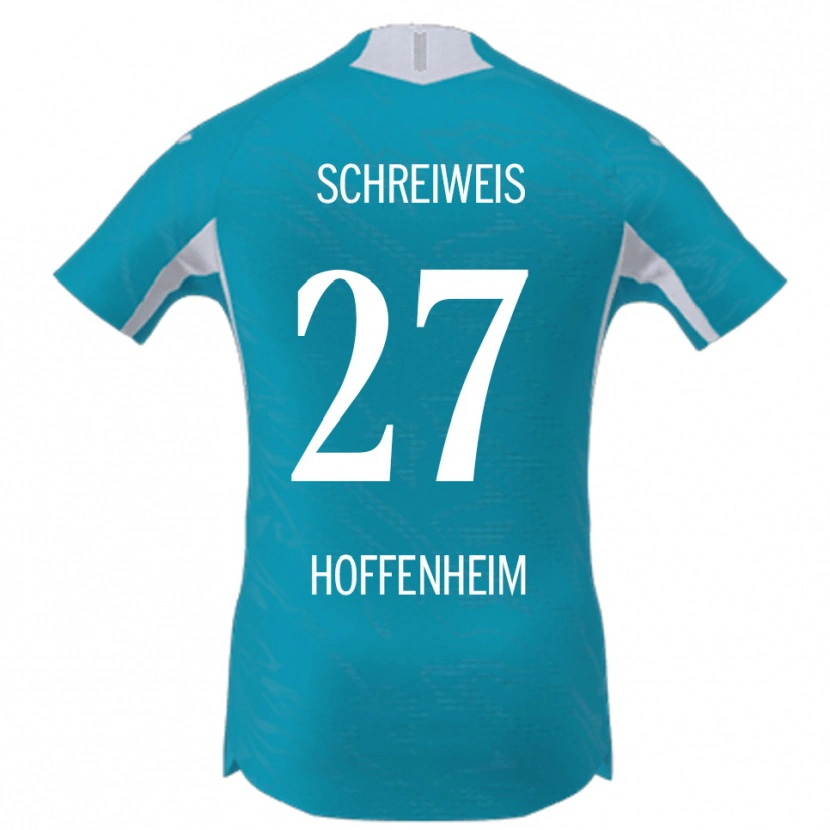 Danxen Kvinder Ben Schreiweis #27 Lyseblå Udebane Spillertrøjer 2025/26 Trøje T-Shirt