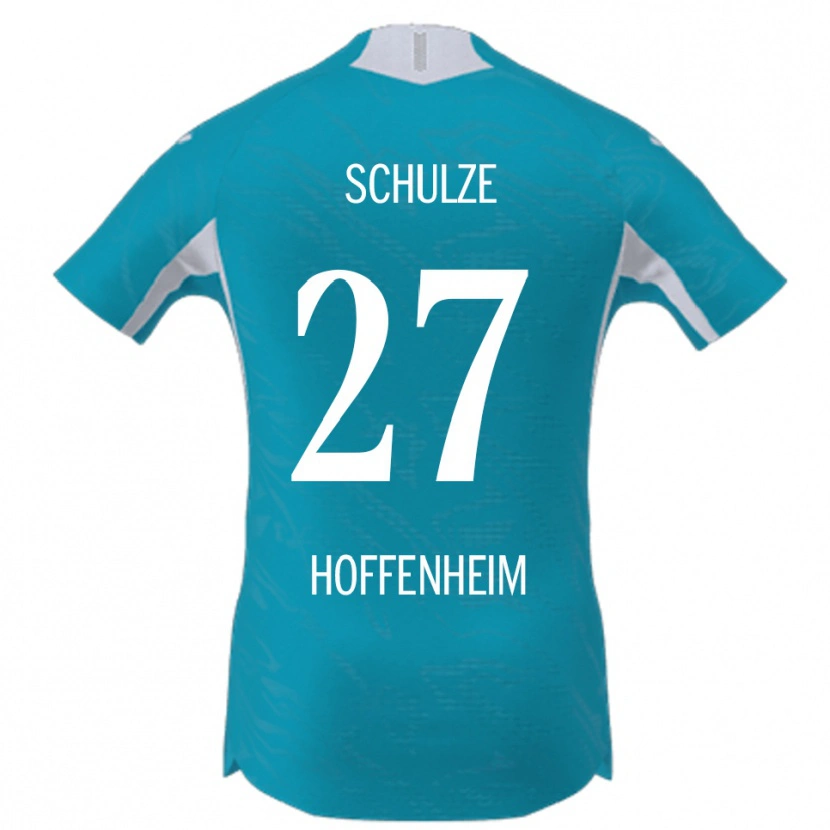 Danxen Kvinder Louis Schulze #27 Lyseblå Udebane Spillertrøjer 2025/26 Trøje T-Shirt