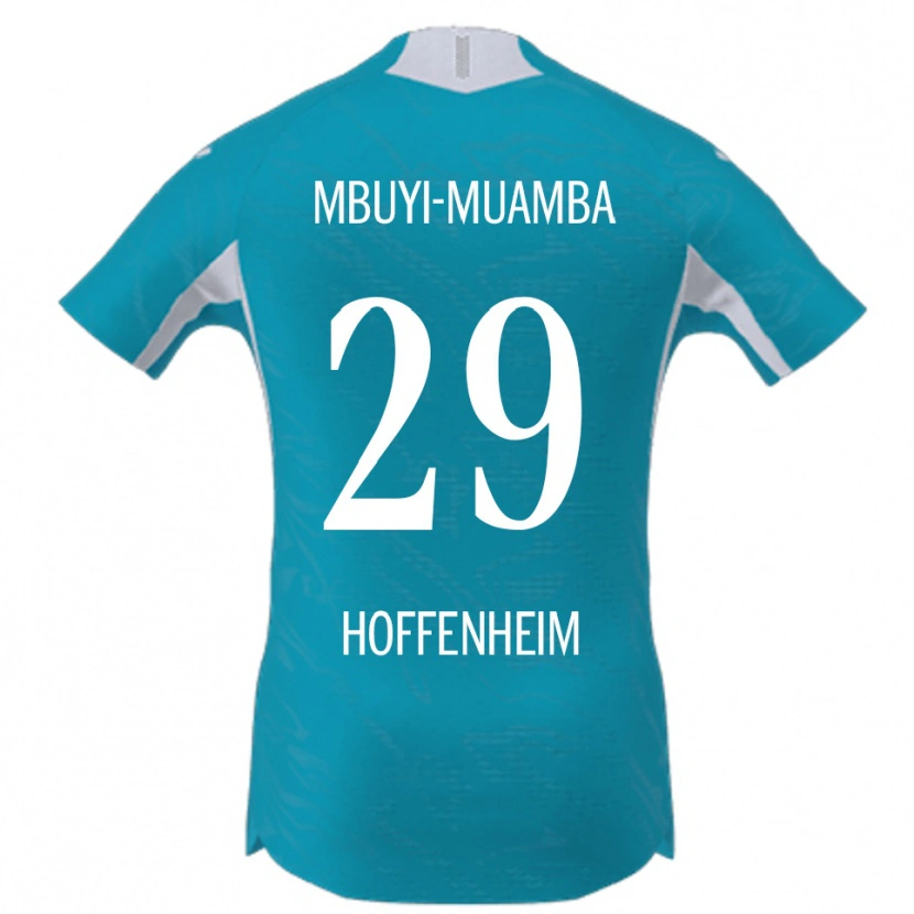 Danxen Kvinder Hubert Mbuyi-Muamba #29 Lyseblå Udebane Spillertrøjer 2025/26 Trøje T-Shirt