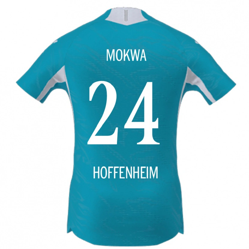 Danxen Kvinder David Mokwa #24 Lyseblå Udebane Spillertrøjer 2025/26 Trøje T-Shirt