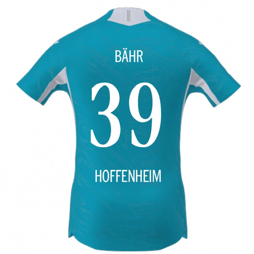 Danxen Kvinder Florian Bähr #39 Lyseblå Udebane Spillertrøjer 2025/26 Trøje T-Shirt