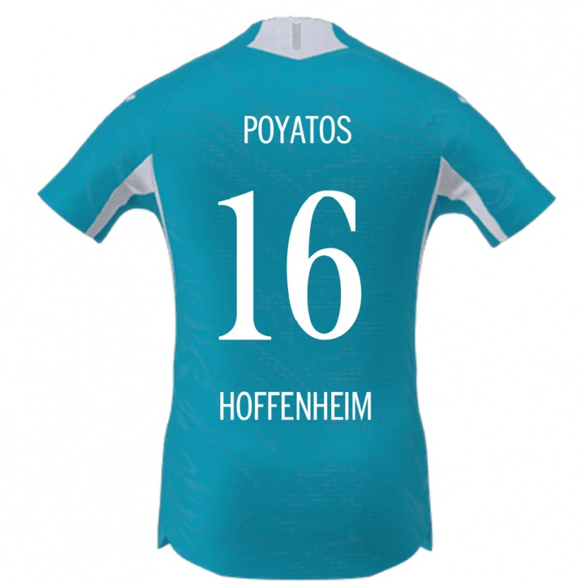 Danxen Kvinder Miguel Poyatos #16 Lyseblå Udebane Spillertrøjer 2025/26 Trøje T-Shirt