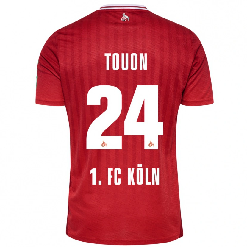 Danxen Kvinder Ella Touon #24 Rød Hvid Udebane Spillertrøjer 2025/26 Trøje T-Shirt