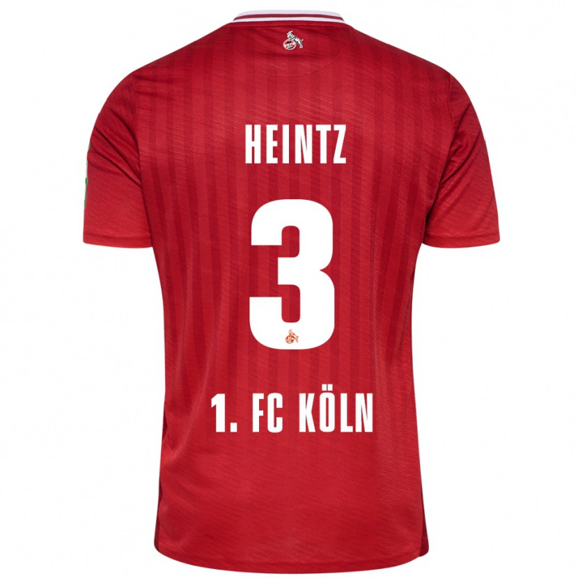 Danxen Kvinder Dominique Heintz #3 Rød Hvid Udebane Spillertrøjer 2025/26 Trøje T-Shirt