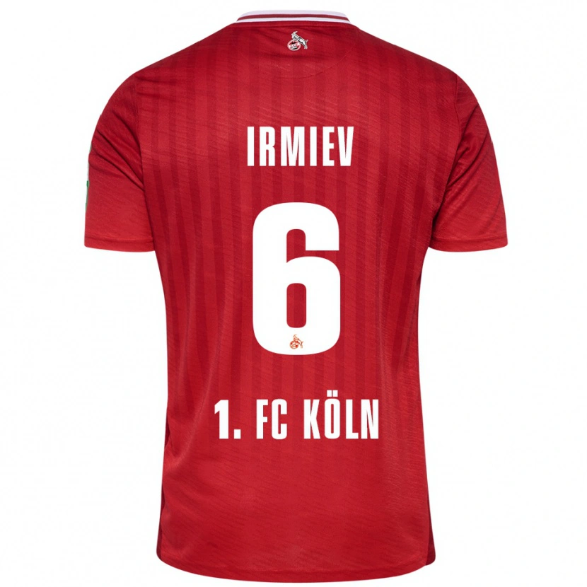 Danxen Kvinder Kristiyan Irmiev #6 Rød Hvid Udebane Spillertrøjer 2025/26 Trøje T-Shirt
