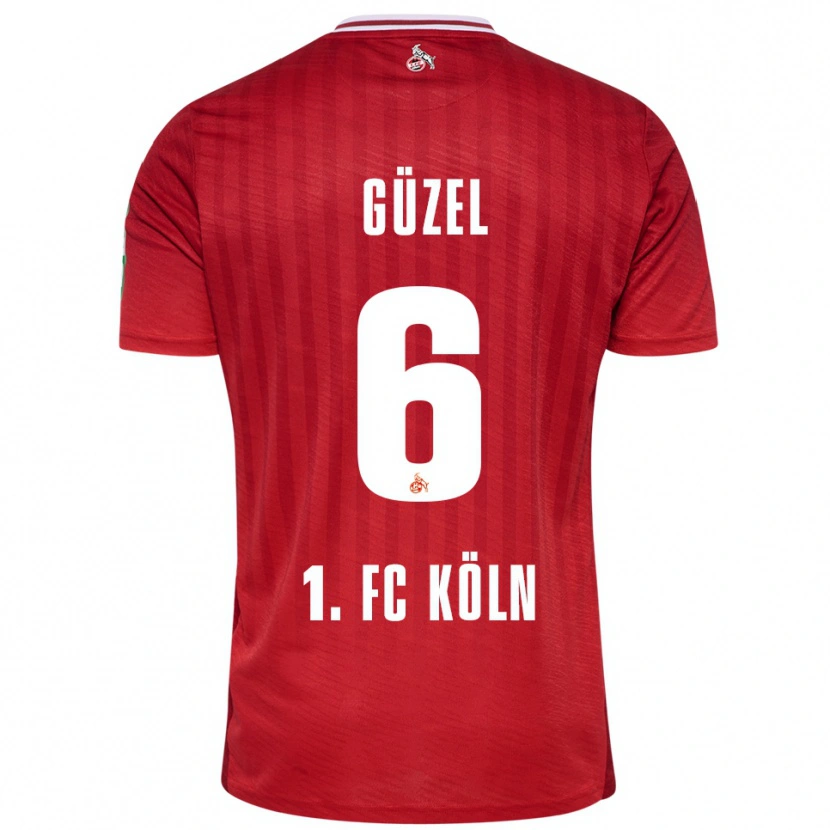 Danxen Kvinder Arian Güzel #6 Rød Hvid Udebane Spillertrøjer 2025/26 Trøje T-Shirt