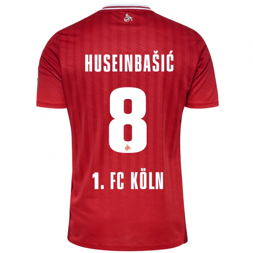 Danxen Kvinder Denis Huseinbasic #8 Rød Hvid Udebane Spillertrøjer 2025/26 Trøje T-Shirt