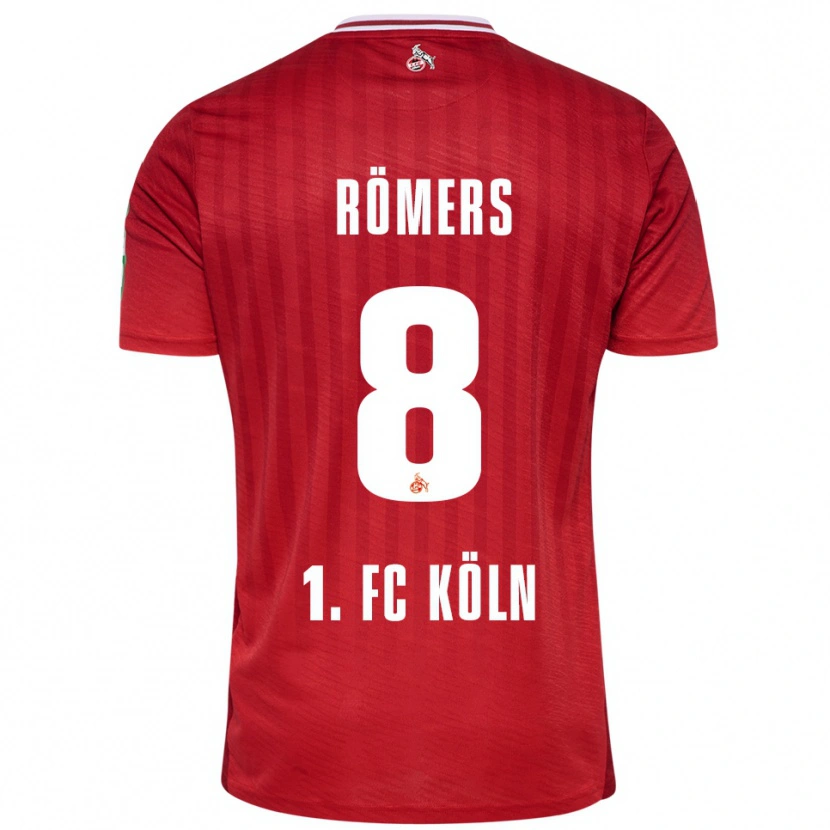 Danxen Kvinder Arian Römers #8 Rød Hvid Udebane Spillertrøjer 2025/26 Trøje T-Shirt