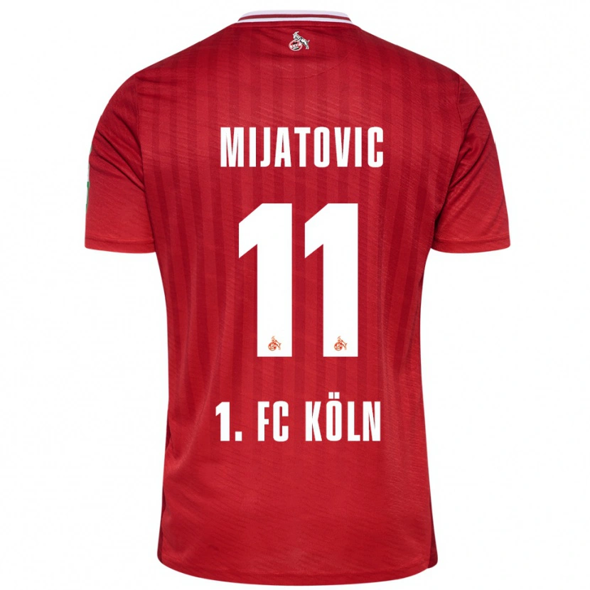 Danxen Kvinder Luca Mijatovic #11 Rød Hvid Udebane Spillertrøjer 2025/26 Trøje T-Shirt