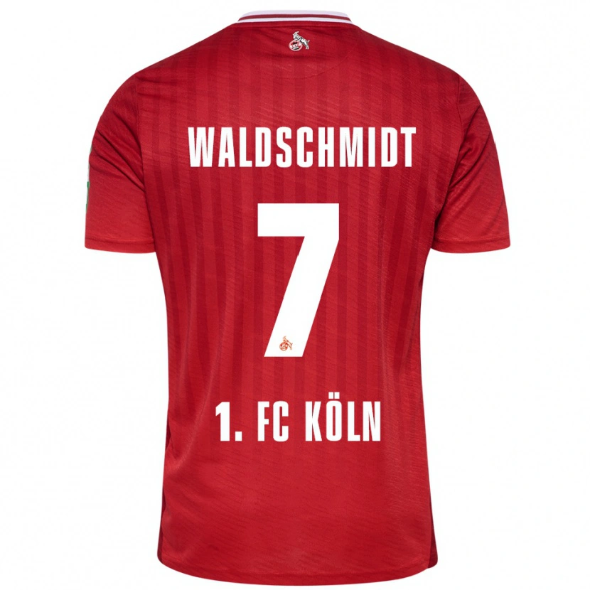 Danxen Kvinder Luca Waldschmidt #7 Rød Hvid Udebane Spillertrøjer 2025/26 Trøje T-Shirt