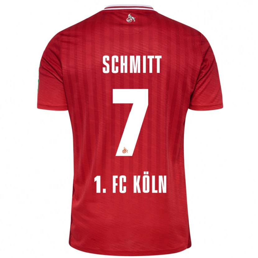 Danxen Kvinder Oliver Schmitt #7 Rød Hvid Udebane Spillertrøjer 2025/26 Trøje T-Shirt