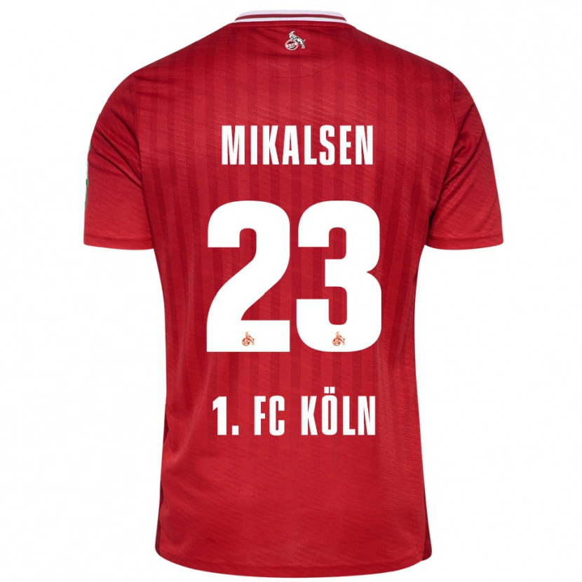Danxen Kvinder Aurora Mikalsen #23 Rød Hvid Udebane Spillertrøjer 2025/26 Trøje T-Shirt