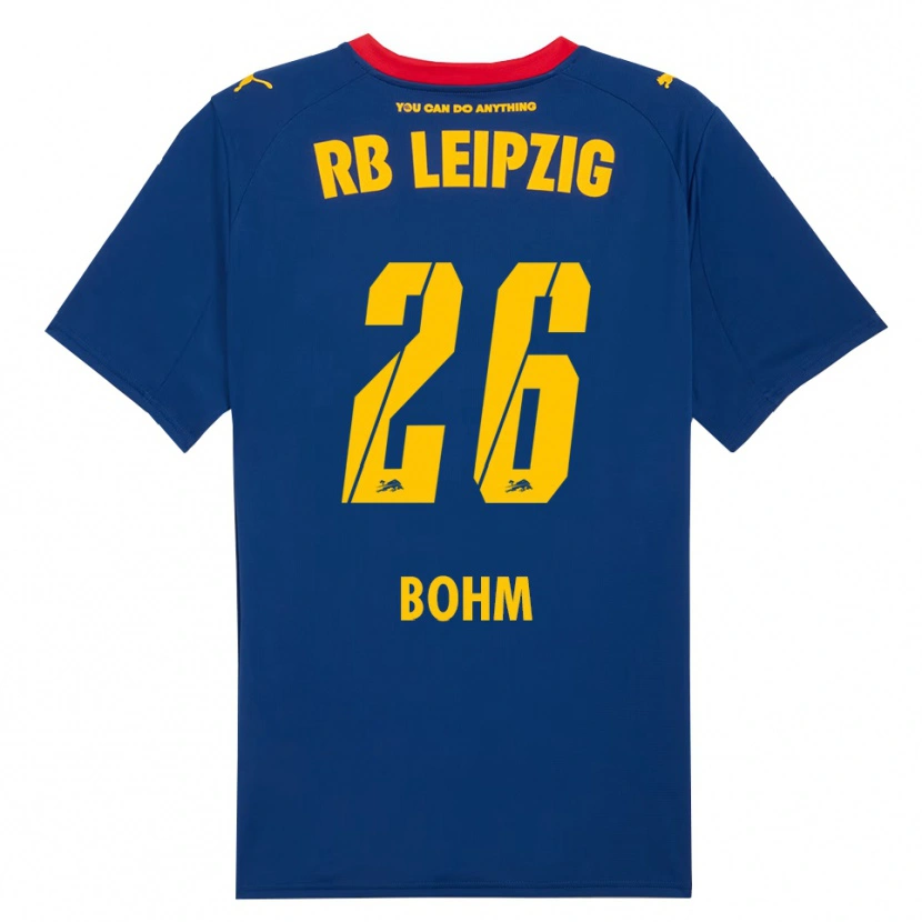 Danxen Kvinder Pepe Böhm #26 Navy Rød Udebane Spillertrøjer 2025/26 Trøje T-Shirt