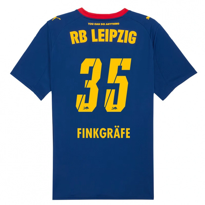Danxen Kvinder Max Finkgräfe #35 Navy Rød Udebane Spillertrøjer 2025/26 Trøje T-Shirt