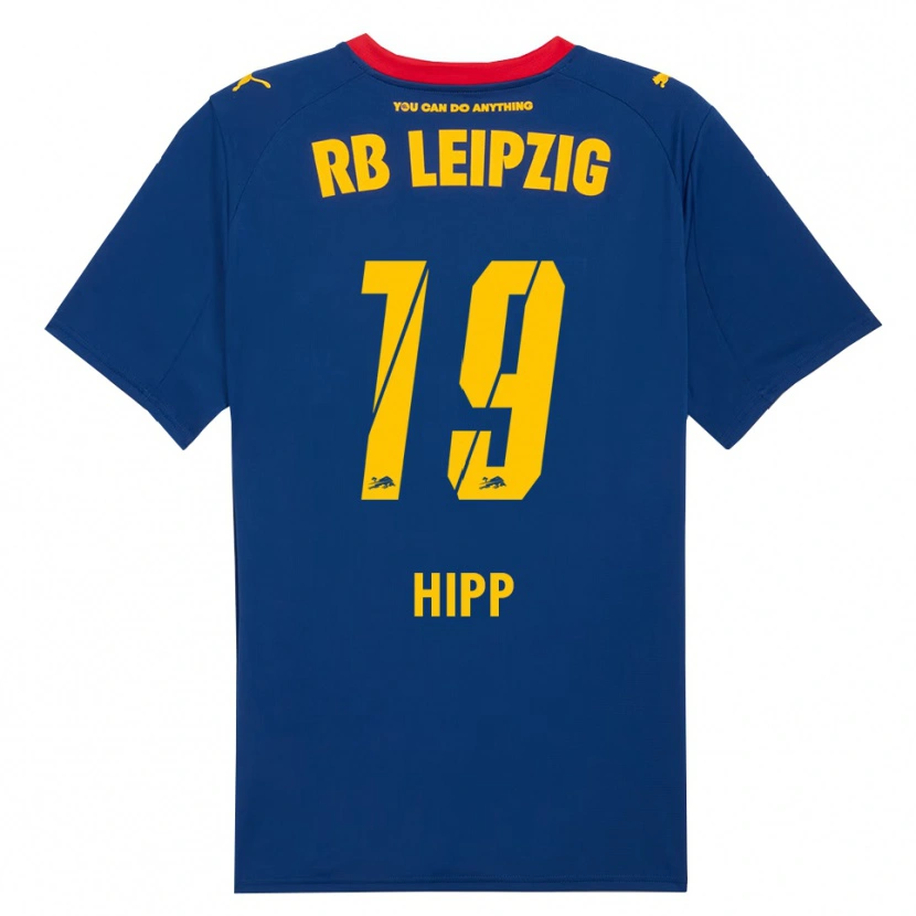 Danxen Kvinder Jenny Hipp #19 Navy Rød Udebane Spillertrøjer 2025/26 Trøje T-Shirt