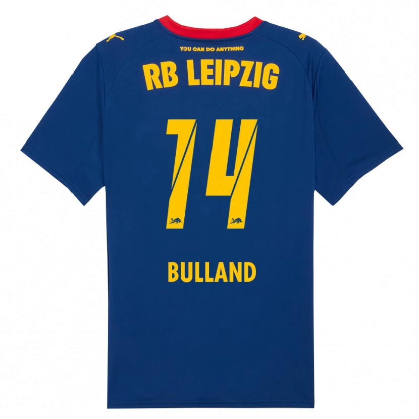 Danxen Kvinder Anton Bulland #14 Navy Rød Udebane Spillertrøjer 2025/26 Trøje T-Shirt