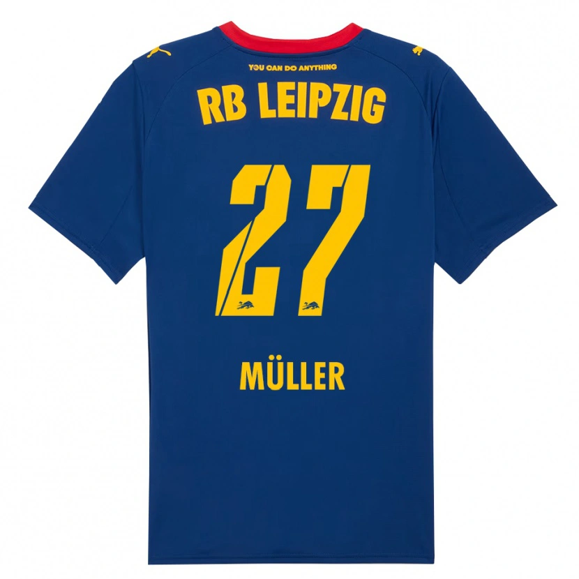 Danxen Kvinder Marlene Müller #27 Navy Rød Udebane Spillertrøjer 2025/26 Trøje T-Shirt
