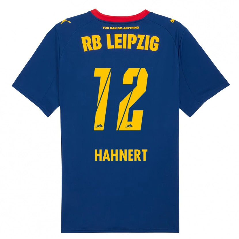 Danxen Kvinder Ole Hähnert #12 Navy Rød Udebane Spillertrøjer 2025/26 Trøje T-Shirt