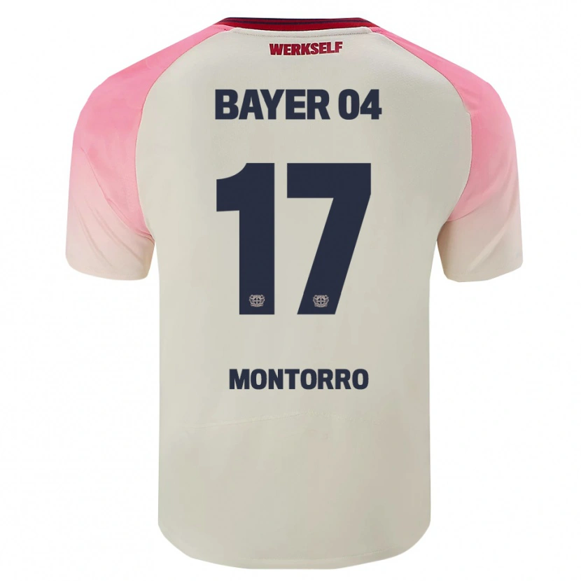 Danxen Kvinder Josuè Montorro #17 Pink Off White Udebane Spillertrøjer 2025/26 Trøje T-Shirt