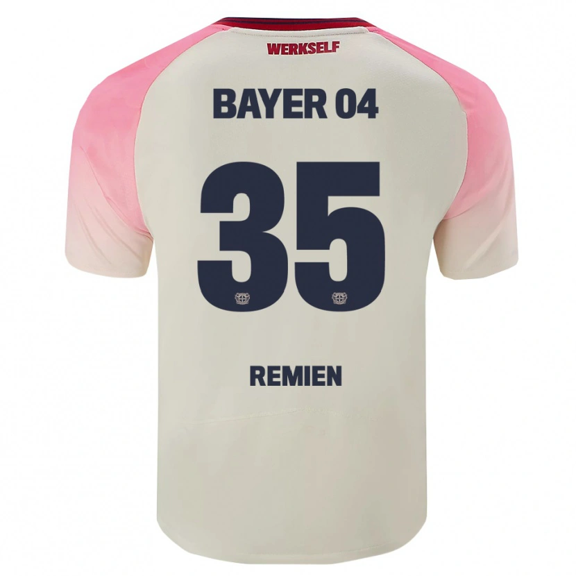 Danxen Kvinder Louisa Remien #35 Pink Off White Udebane Spillertrøjer 2025/26 Trøje T-Shirt