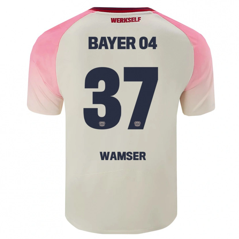Danxen Kvinder Carlotta Wamser #37 Pink Off White Udebane Spillertrøjer 2025/26 Trøje T-Shirt