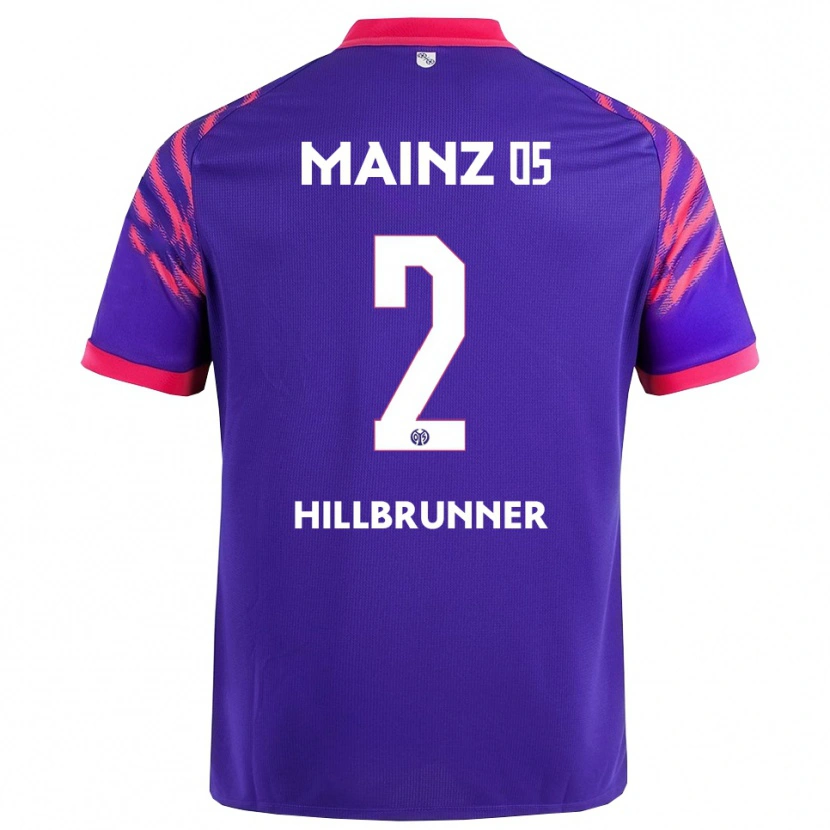 Danxen Kvinder Fynn Hillbrunner #2 Navy Pink Udebane Spillertrøjer 2025/26 Trøje T-Shirt