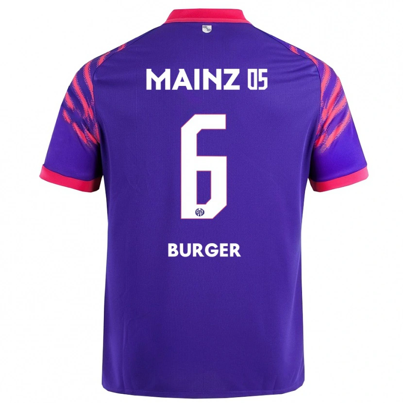 Danxen Kvinder Korbinian Burger #6 Navy Pink Udebane Spillertrøjer 2025/26 Trøje T-Shirt