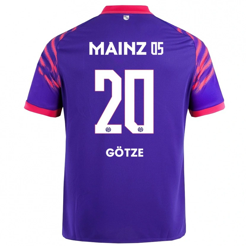 Danxen Kvinder Justus Götze #20 Navy Pink Udebane Spillertrøjer 2025/26 Trøje T-Shirt