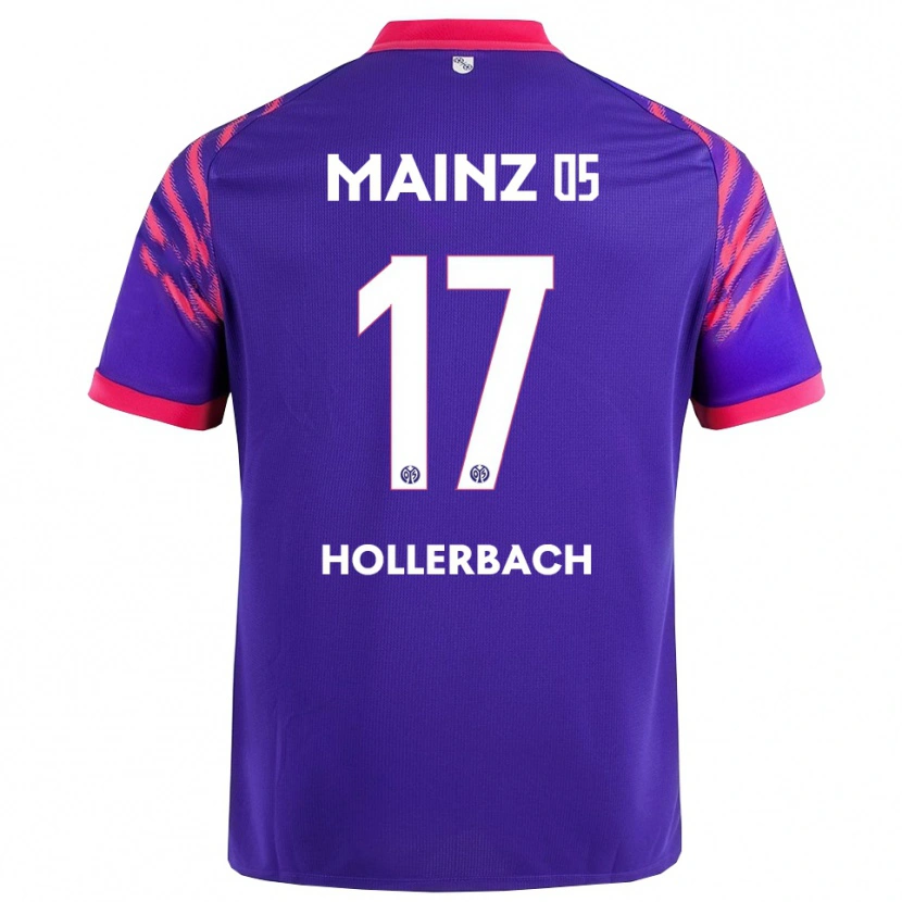 Danxen Kvinder Benedict Hollerbach #17 Navy Pink Udebane Spillertrøjer 2025/26 Trøje T-Shirt
