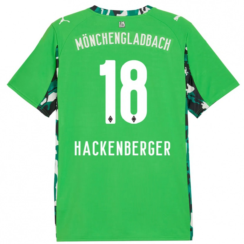 Danxen Kvinder Jessica Hackenberger #18 Grøn Sort Udebane Spillertrøjer 2025/26 Trøje T-Shirt