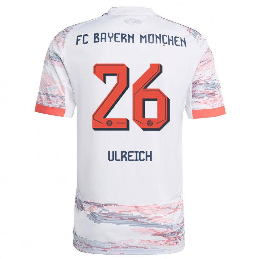 Danxen Kvinder Sven Ulreich #26 Hvid Grå Udebane Spillertrøjer 2025/26 Trøje T-Shirt
