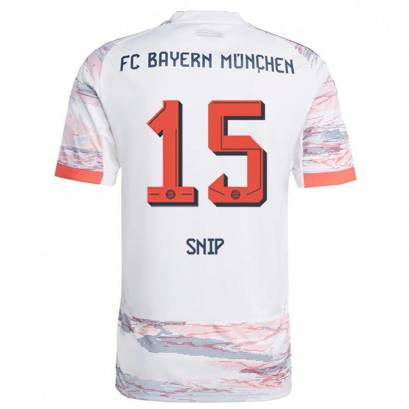 Danxen Kvinder Roy Snip #15 Hvid Grå Udebane Spillertrøjer 2025/26 Trøje T-Shirt