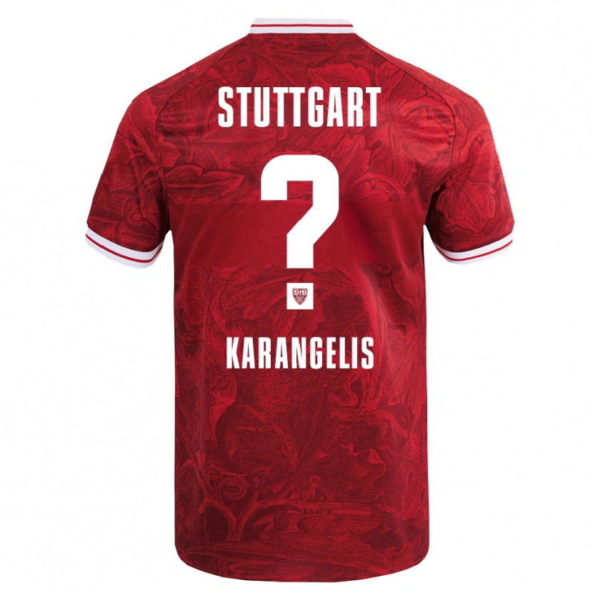 Danxen Kvinder Konstantinos Karangelis #0 Rød Sort Udebane Spillertrøjer 2025/26 Trøje T-Shirt