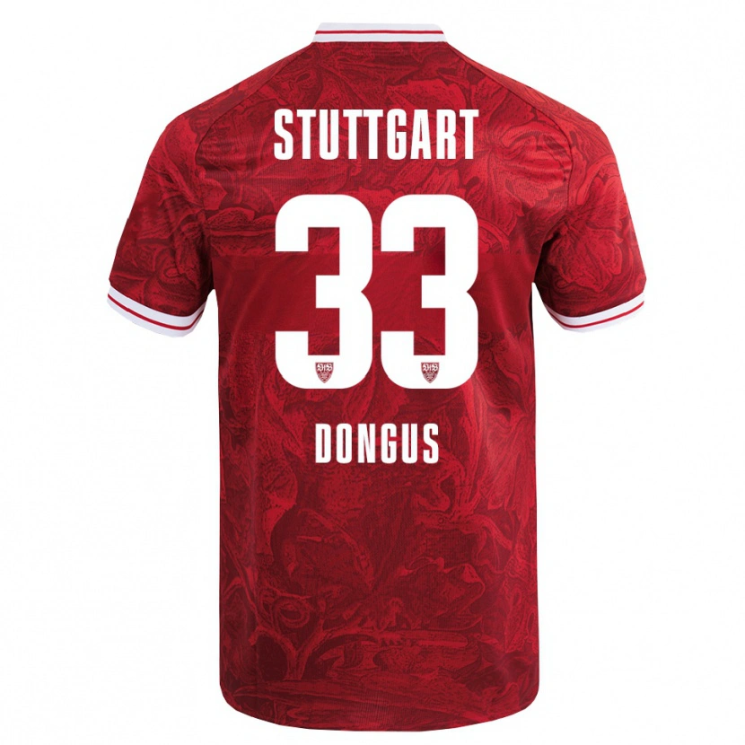 Danxen Kvinder Fabienne Dongus #33 Rød Sort Udebane Spillertrøjer 2025/26 Trøje T-Shirt
