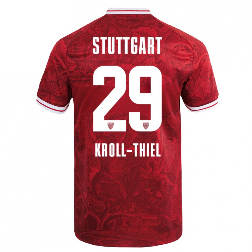 Danxen Kvinder Colin Kroll-Thiel #29 Rød Sort Udebane Spillertrøjer 2025/26 Trøje T-Shirt