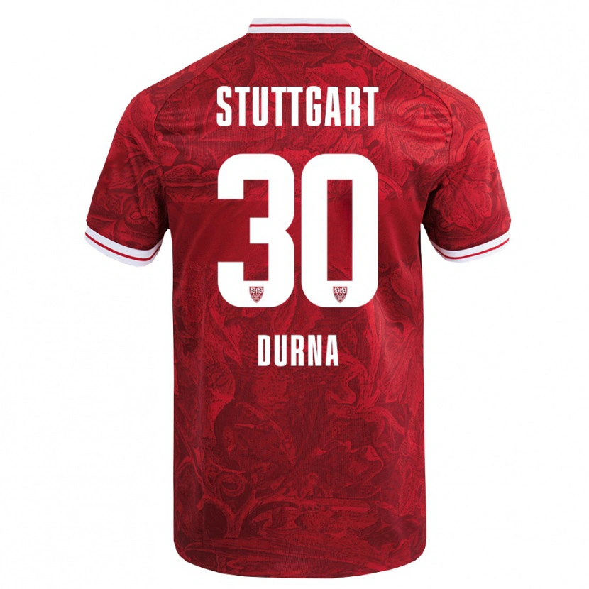 Danxen Kvinder Tuncay Durna #30 Rød Sort Udebane Spillertrøjer 2025/26 Trøje T-Shirt