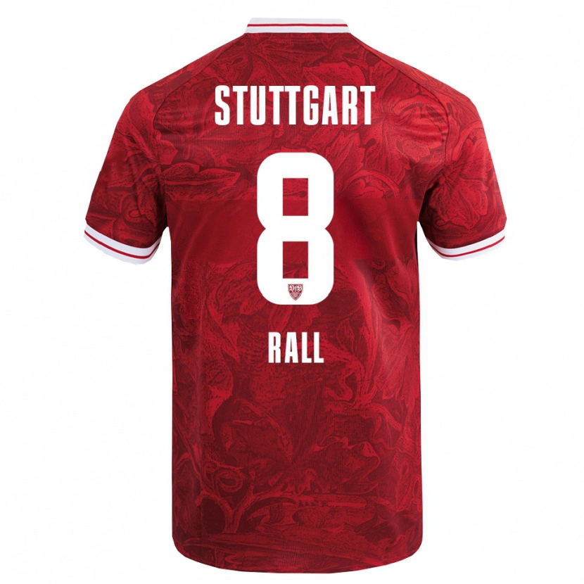 Danxen Kvinder Maximiliane Rall #8 Rød Sort Udebane Spillertrøjer 2025/26 Trøje T-Shirt