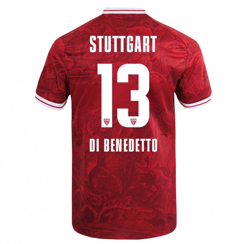 Danxen Kvinder Massimo Di Benedetto #13 Rød Sort Udebane Spillertrøjer 2025/26 Trøje T-Shirt