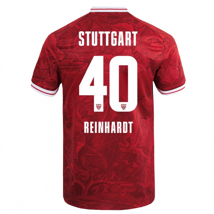 Danxen Kvinder Peter Reinhardt #40 Rød Sort Udebane Spillertrøjer 2025/26 Trøje T-Shirt