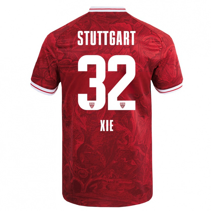 Danxen Kvinder Alexander Xie #32 Rød Sort Udebane Spillertrøjer 2025/26 Trøje T-Shirt