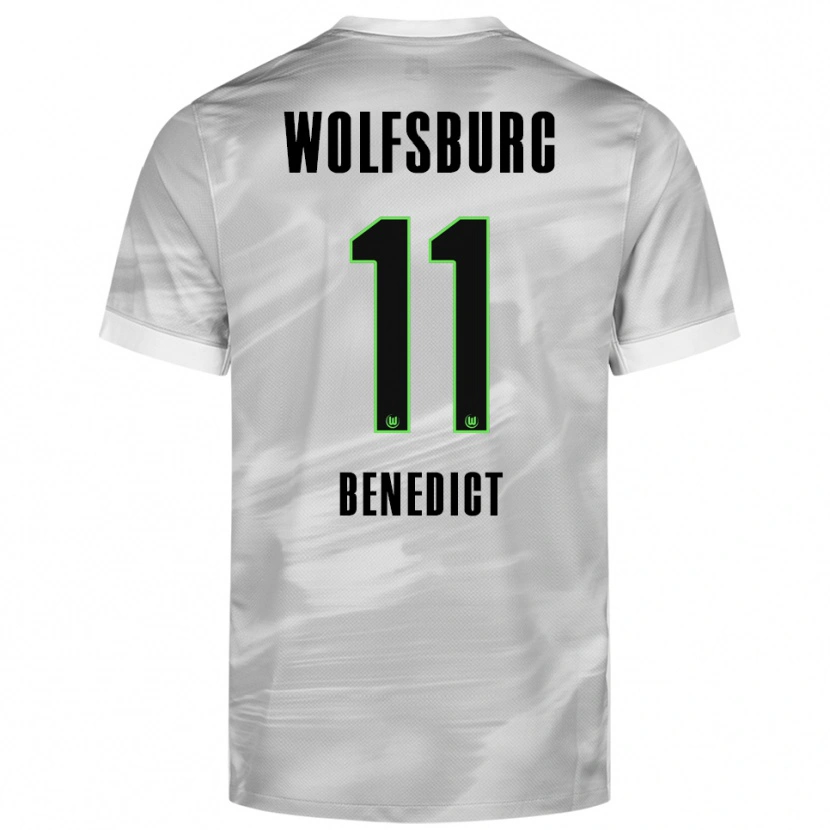 Danxen Kvinder Trevor Benedict #11 Grå Hvid Udebane Spillertrøjer 2025/26 Trøje T-Shirt