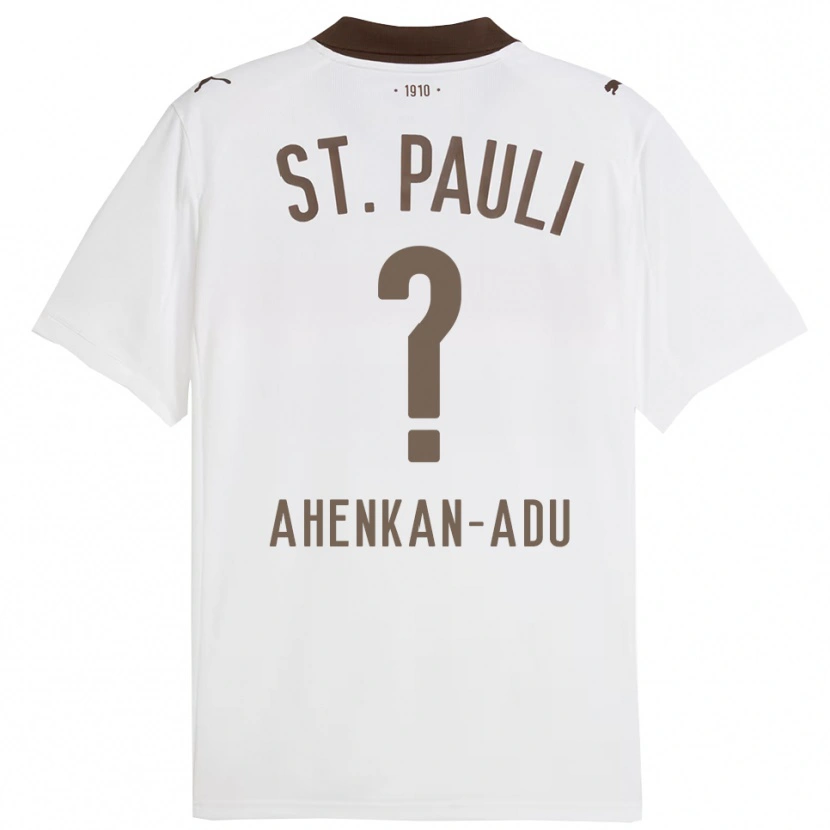 Danxen Kvinder Calvin Ahenkan-Adu #0 Hvid Rød Udebane Spillertrøjer 2025/26 Trøje T-Shirt