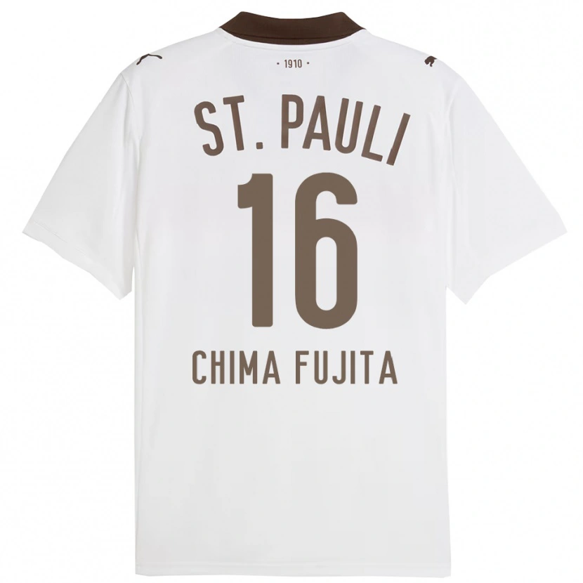 Danxen Kvinder Joel Chima Fujita #16 Hvid Rød Udebane Spillertrøjer 2025/26 Trøje T-Shirt