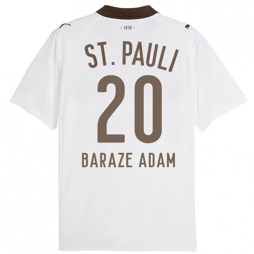 Danxen Kvinder Isma Baraze Adam #20 Hvid Rød Udebane Spillertrøjer 2025/26 Trøje T-Shirt