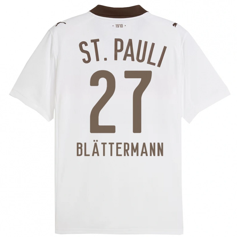 Danxen Kvinder Levin Blättermann #27 Hvid Rød Udebane Spillertrøjer 2025/26 Trøje T-Shirt